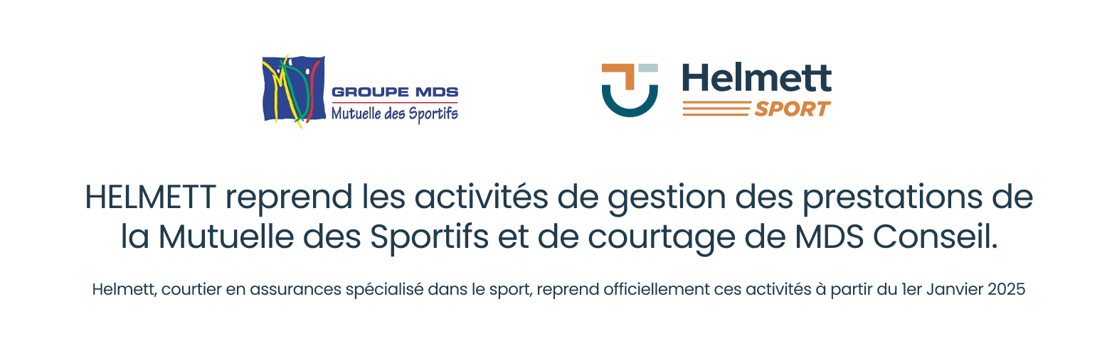 HELMETT reprend les activités de gestion des prestations de la Mutuelle des Sportifs et de courtage de MDS Conseil.​